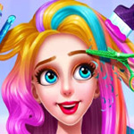 Fashion Rainbow Hairstyle Design